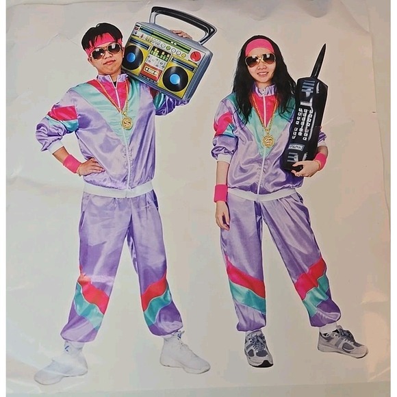 Verge Girl Other - 80s Cosplay Costume Sports Wear Outfits Full Set Halloween Party Stage - Kids M